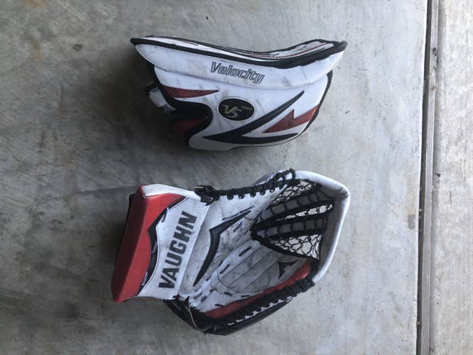 Vaughn velocity V5 intermediate  catch glove and blocker