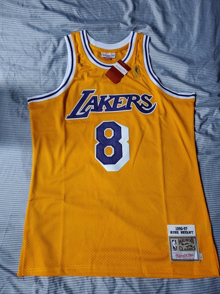NBA Kobe Bryant Rookie 96-97 Mitchell & Ness LA Lakers Jersey Size 44 Large