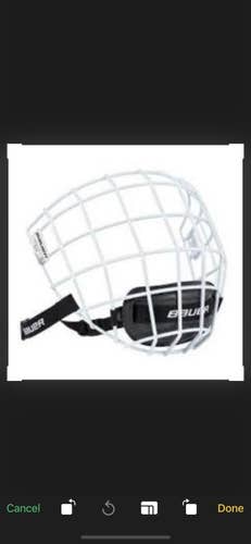 Two (2) Bauer Profile II White Medium Facemask