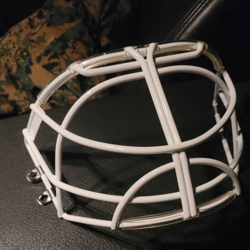 White Senior New Bauer NME Goalie Mask