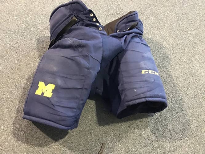University of Michigan Ann Arbor Game Used Pro Stock CCM HG30 Pants Medium #B