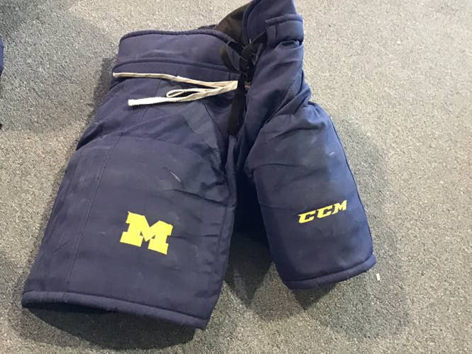 University of Michigan Ann Arbor Game Used Pro Stock CCM HP30 Pants Large #E