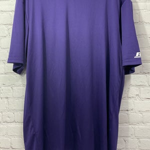 NEW Russell Athletics Mens Breathable T-Shirt 3X-Large Purple 100% Polyester
