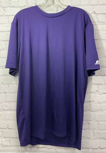 NEW Russell Athletics Mens Breathable T-Shirt 3X-Large Purple 100% Polyester