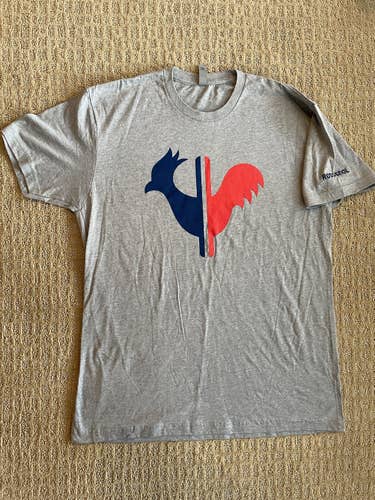 Gray Adult Men's New Large Rossignol Ski and Boot T-Shirt - Official Issue