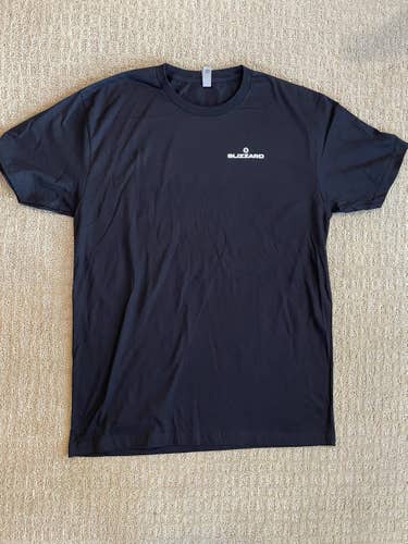 Black Adult Men's New Large Blizzard Ski T-Shirt - Official Issue