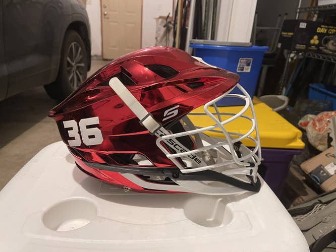 Red Adult Player's Cascade S Helmet