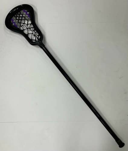 New Warrior Warp Head STX Shaft 41" Complete Lacrosse Stick senior Black Purple