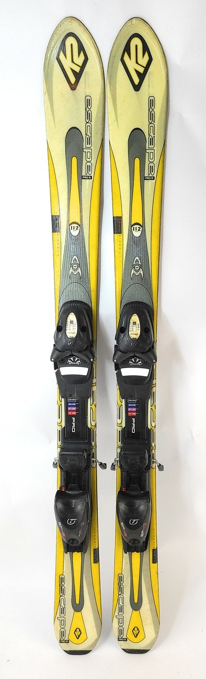 Kids Youth K2 Escape 112cm Skis Tyrolia SP45 Adjustable Bindings 