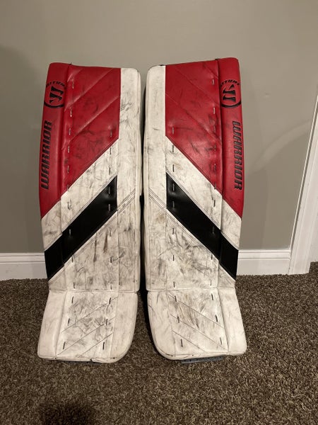 White Senior 34" Warrior Ritual G4 Goalie Leg Pads