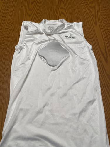 White Adult Men's Used Medium Heart Guard Protective Bosy Shirt