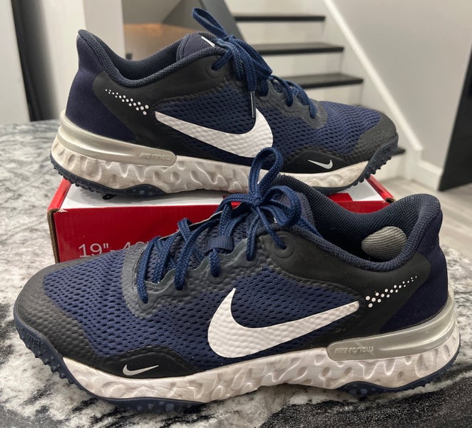 NIKE Men’s Alpha Huarache Elite 3 Turf Baseball Shoes Navy