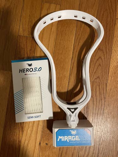 ECD Lacrosse Mirage 2.0 Head White w/ HERO 3
