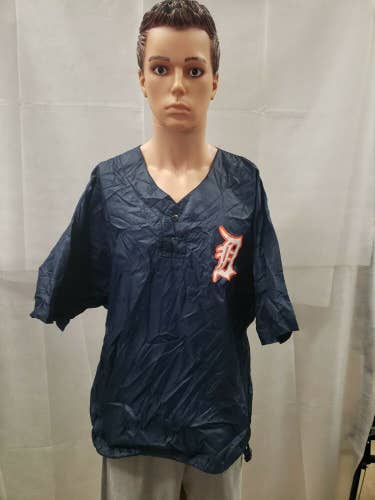 Vintage Detroit Tigers Russell Athletic Short Sleeve Pullover Windbreaker XL