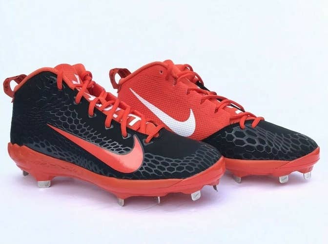 New Nike Force Zoom Trout 5 Men's Pro - Black / Orange Size 12.5