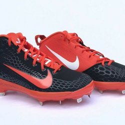 New Nike Force Zoom Trout 5 Men's Pro - Black / Orange Size 12.5