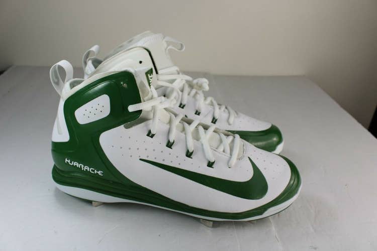New Mens Nike Air Huarache Elite Metal Baseball Cleats Size 12 Green / White