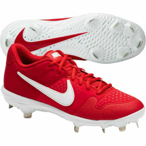 New Nike Mens Alpha Huarache Varsity Low Red- Size 12