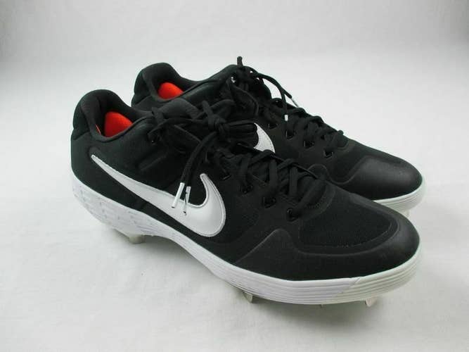 New Nike Mens Alpha Huarache Varsity Low - Black Size 14