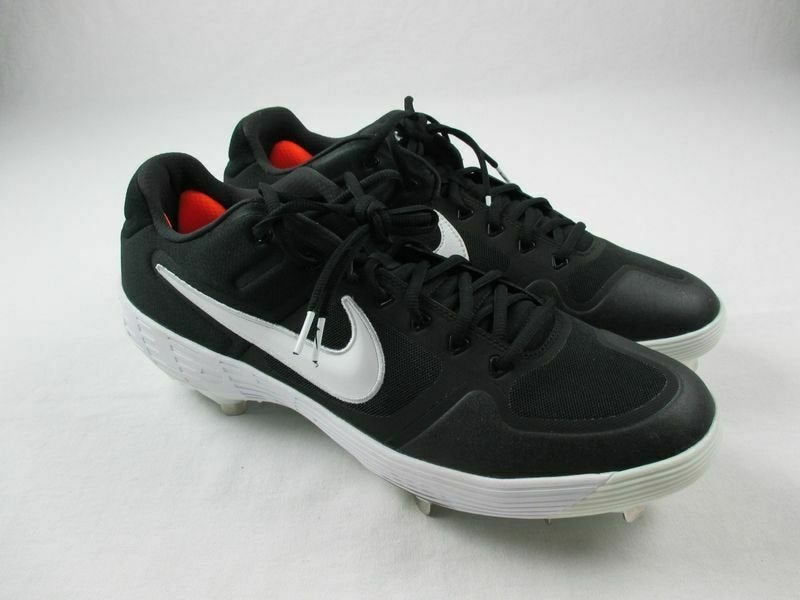 New Nike Mens Alpha Huarache Varsity Low - Black Size 14