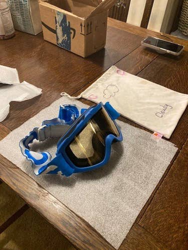 POC IRIS X Ski Goggles Small Blue Unisex With 5 Extra Lenses