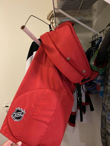 Red Used Senior Large Warrior Hockey Pants Pro Stock