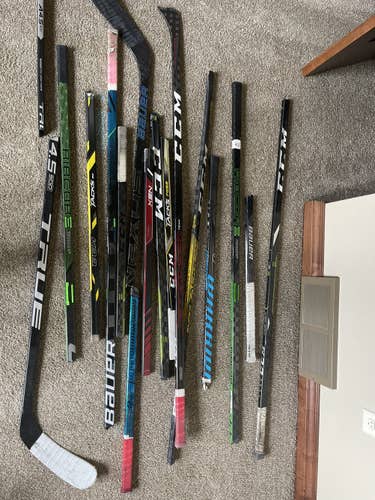 Broken hockey shafts