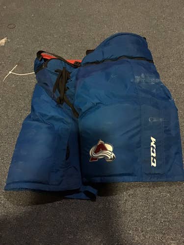 Colorado Avalanche Game Used Pro Stock CCM HP45X Pants Large #14