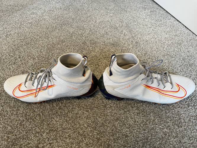 Orange Adult Used Men's Size 13 (Women's 14) Molded Cleats Nike High Top Vapor