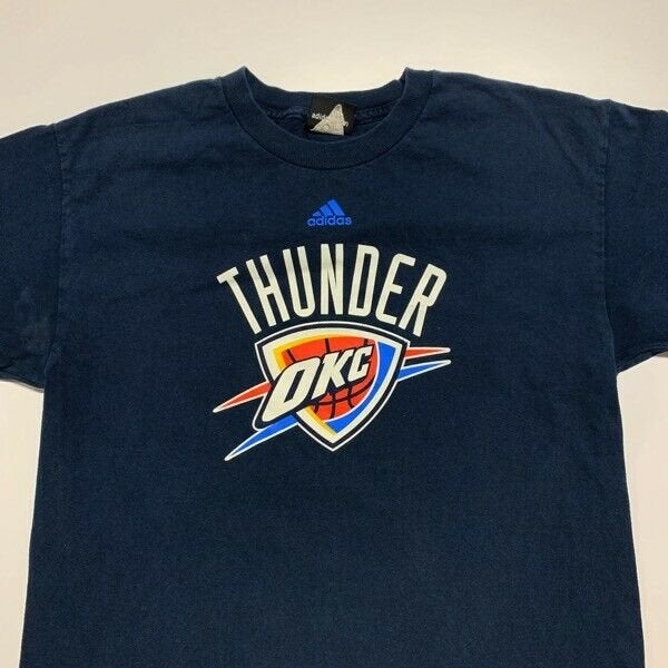 Bargain recruit Ounce OKC Thunder T Shirt Boys XL Youth Blue adidas NBA Basketball Oklahoma City  Kids | SidelineSwap