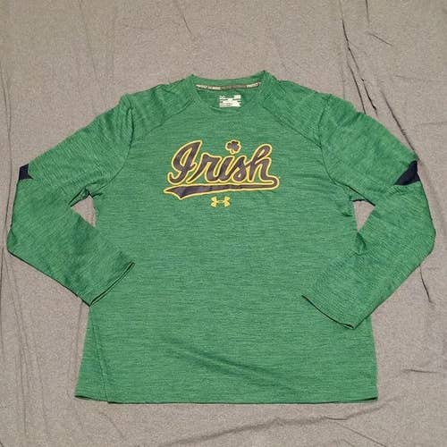 NEW UNDER ARMOUR HEAT GEAR NOTRE DAME FIGHTING IRISH SHIRT LOOSE FIT MOISTURE WICKING