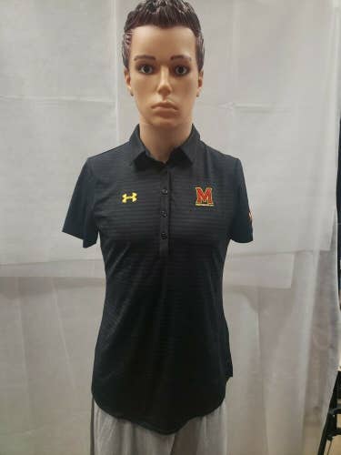 NWT University of Maryland Women's Under Armour Polo S NCAA