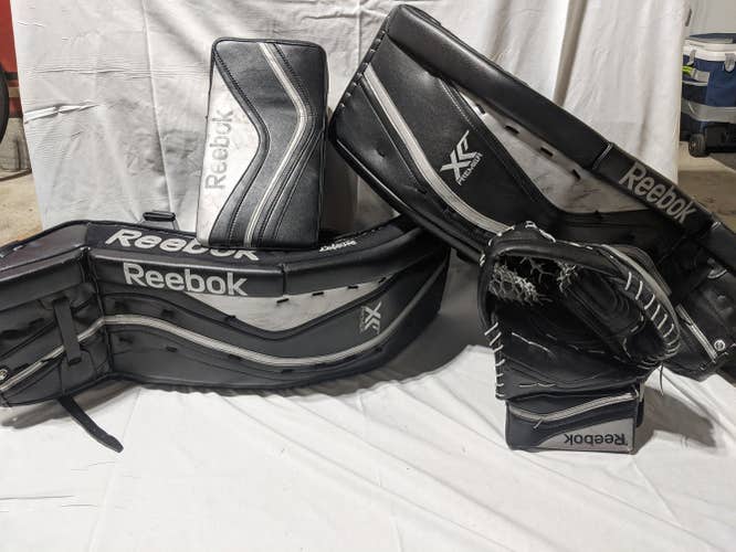 Black Used Senior 35" Reebok Regular Premier XLT Pro Goalie Full Set Pro Stock
