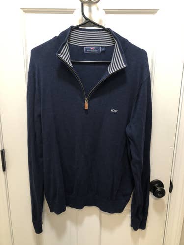 Vineyard Vines Navy Quarter-Zip (Medium)