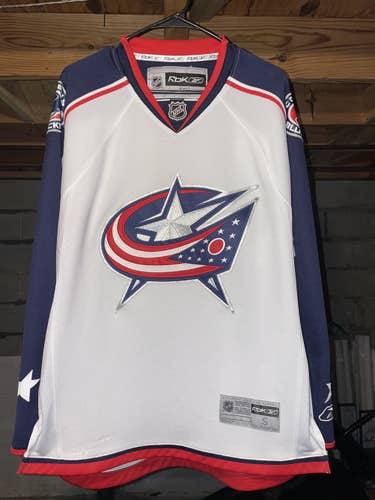 Columbus Blue Jackets Reebok Edge Jersey Size Small White Away