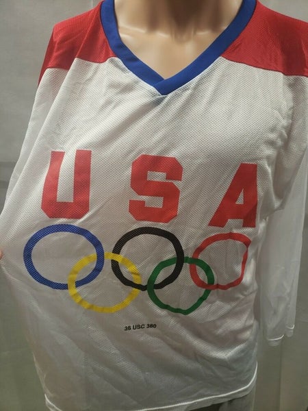 Nike, Shirts, Nike Usa 222 Olympics Hockey Away Jersey Mens Size Medium