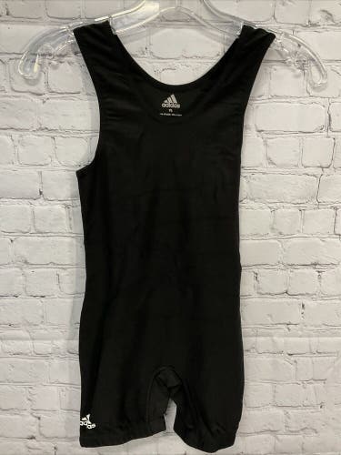 Adidas Youth Solid Modified Singlet Breathable Wrestling Size Large Black NEW