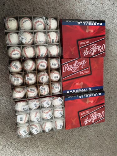 3 Dozen New Rawlings Baseballs