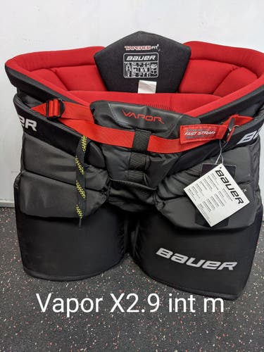 Black New Intermediate Medium Bauer Vapor X2.9 Hockey Goalie Pants