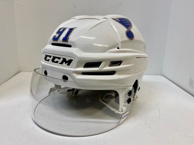 ST LOUIS BLUES PRO STOCK HELMET CCM TACKS 910 #91 TARASENKO