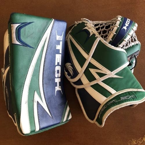 Used Itech RX7 Goalie Glove and Blocker