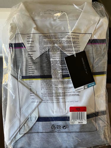 White New Adult Men's Large Nike Shirt