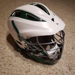 White Green Used Adult Player's Cascade Pro-7 Helmet