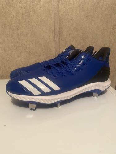 Adidas Icon Bounce Baseball Cleats Size 11.5 Blue White CG5243 NEW W/O BOX