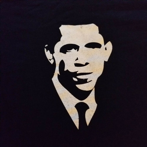 President Barack Obama Graphic Large L T-Shirt - USA - 44th POTUS - Democrat