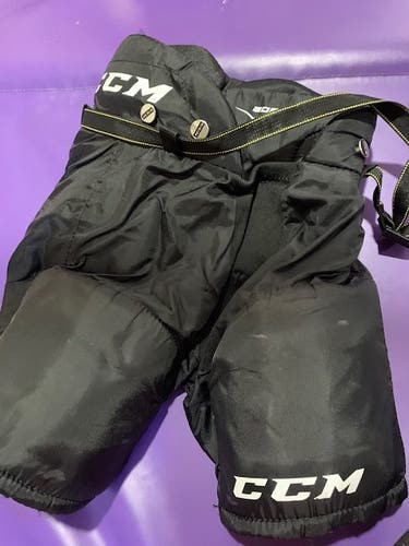 Black Youth Used Large CCM Tacks 3092 Hockey Pants