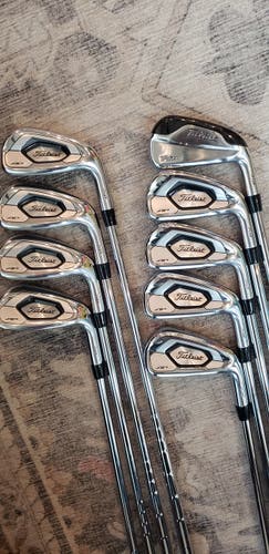 Used Men's Titleist Right Handed 718 AP3 Iron Set Stiff Flex Steel Shaft