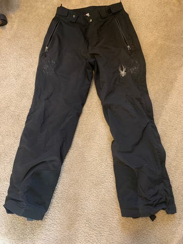 Black Spyder Tarantula Full Zip Ski Pants Mens Medium