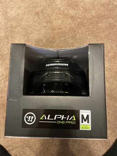 Black New Medium Warrior Pro Stock Alpha One Pro Helmet