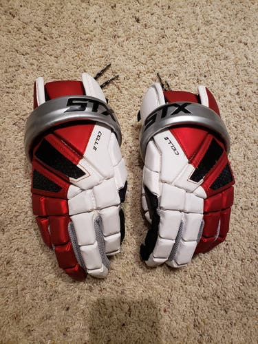 Red STX Cell II Lacrosse Gloves 13"